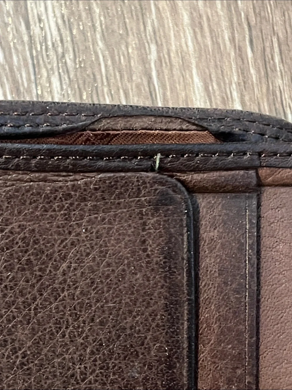 Fossil Dark Brown Trifold Leather Men's Wallet